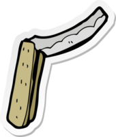 sticker of a cartoon folding razor png
