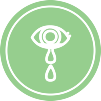 Weinen Auge kreisförmig Symbol Symbol png