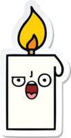 sticker of a cute cartoon lit candle png