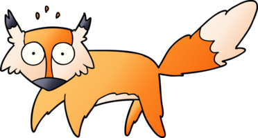 Cartoon erschrockener Fuchs png