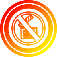 no filming circular icon with warm gradient finish png