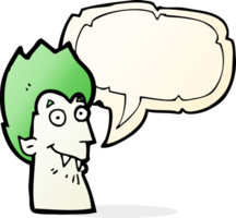 cartoon vampire head with speech bubble png