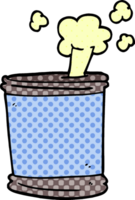 cartoon doodle bursting can of food png