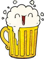 Fröhlicher Cartoon-Becher Bier png