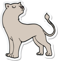 sticker of a cartoon lioness png