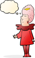 cartoon queen with thought bubble png