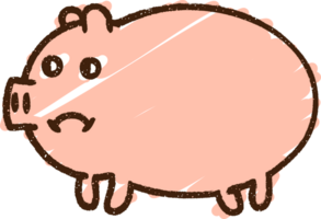 dessin à la craie de cochon png