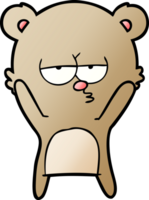 bored bear cartoon png