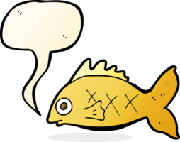 tecknad serie fisk med Tal bubbla png