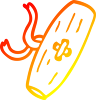 warm helling lijn tekening van een tekenfilm oud knop png