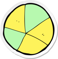 klistermärke av en tecknad boll png