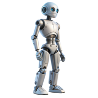 A humanoid robot stands with a transparent background, looking curious png