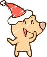 desenho de giz de urso de natal png