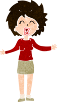 Cartoon laute Frau png