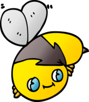 mignonne pente illustration dessin animé abeille png