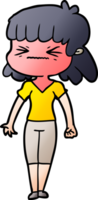 cartoon angry girl png