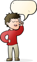 cartoon man with idea with speech bubble png