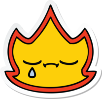 sticker of a cute cartoon fire png