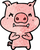 angry cartoon pig png
