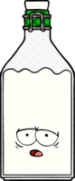 cartoon old milk bottle png