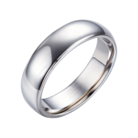 Elegant silver wedding band ring for modern couples png