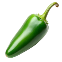 Fresh green jalapeno pepper isolated on transparent background png