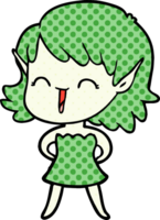 niña elfa de dibujos animados png