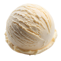 Delicious vanilla ice cream scoop on transparent background png