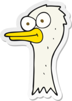 sticker of a cartoon ostrich head png