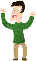 homem assustado dos desenhos animados png