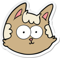 sticker of a cartoon cat face png