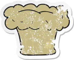 retro distressed sticker of a cartoon loaf of bread png