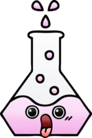 gradient shaded cartoon of a science beaker png