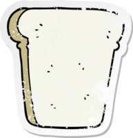 beunruhigter Aufkleber einer Cartoonscheibe Brot png