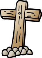 gradient illustration cartoon wooden cross png