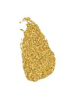isolated illustration with simplified Sri Lanka map. Decorated by shiny gold glitter texture. New Year and Christmas holidays decoration for greeting card. vector