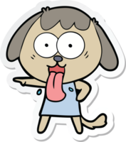 sticker of a cute cartoon dog png