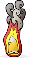 cartoon flaming bullet png