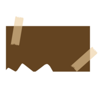 Torn brown paper note png