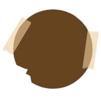 Torn brown paper note png