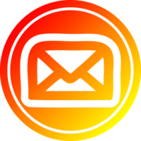 envelope letter circular icon with warm gradient finish png