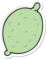 sticker of a quirky hand drawn cartoon lime png