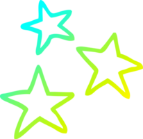 frio gradiente linha desenhando do uma desenho animado Estrela símbolos png