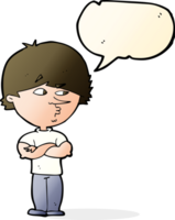 cartoon suspicious man with speech bubble png