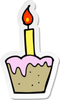 sticker of a cartoon cupcake png