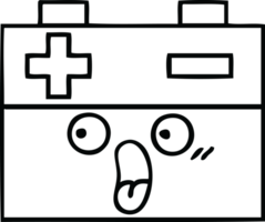 line drawing cartoon of a car battery png