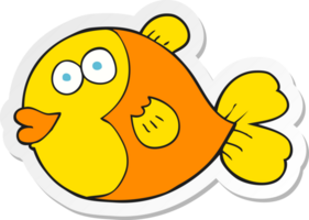 sticker of a cartoon fish png