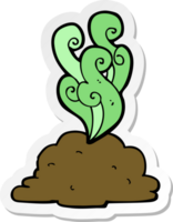 sticker of a cartoon smelly poop png