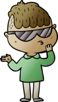 cartoon boy wearing sunglasses png