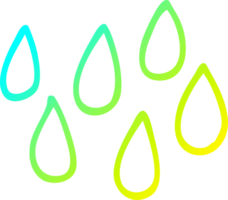 cold gradient line drawing of a cartoon blood droplets png